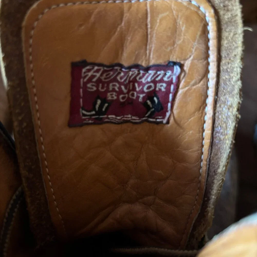 Vintage 70s Herman Survivor‎ Gun Boots Hunting Size 7 Vibram Soles USA Made